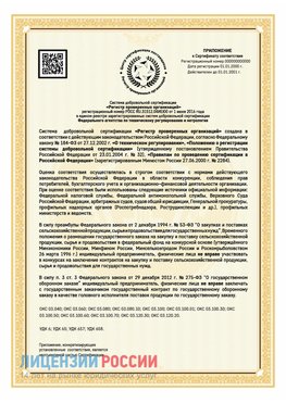 Приложение к сертификату для ИП Котлас Сертификат СТО 03.080.02033720.1-2020